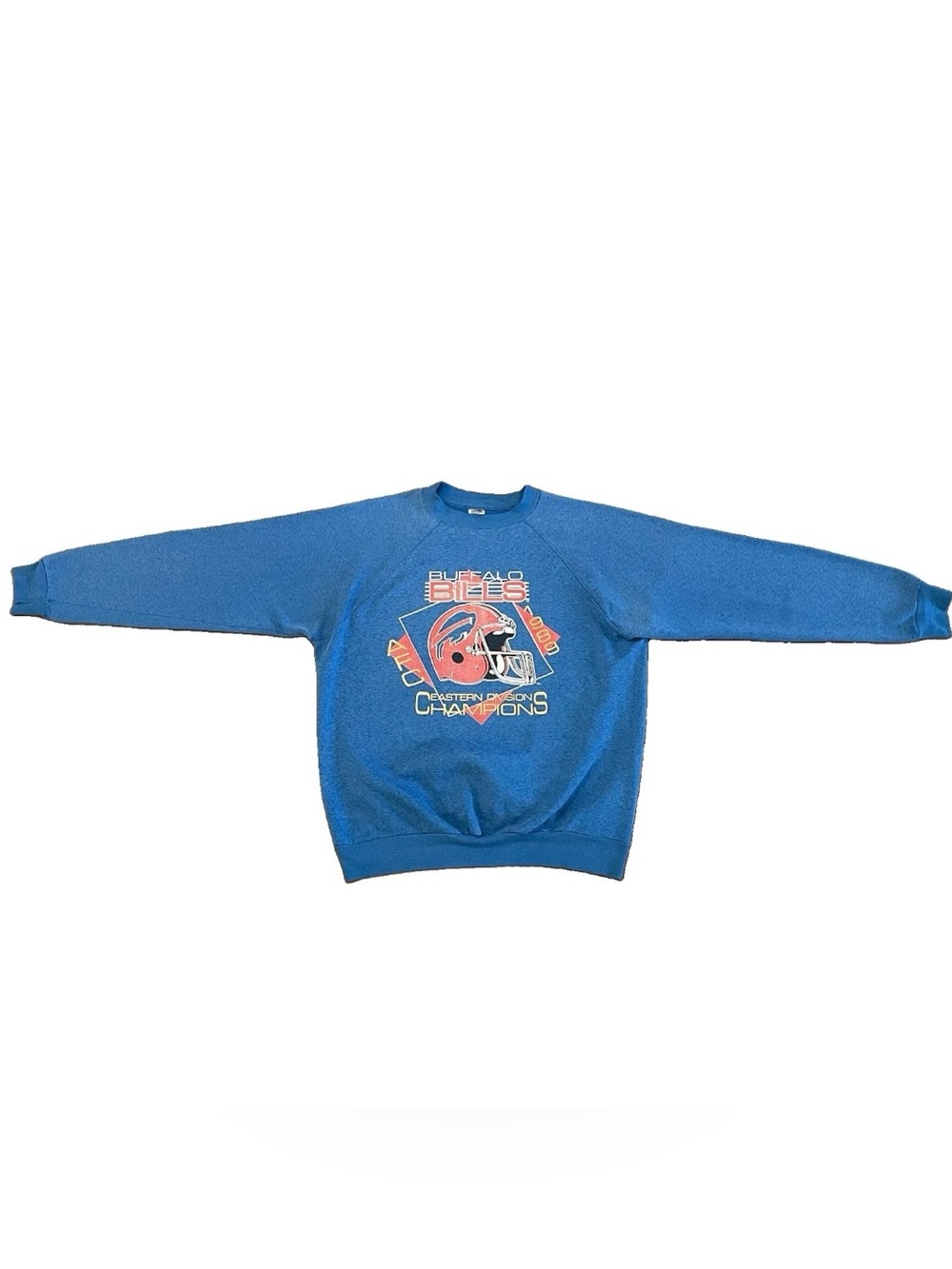 Vintage Buffalo Bills AFC East Champs 1989 Trench Crewneck Sweatshirt Size Large